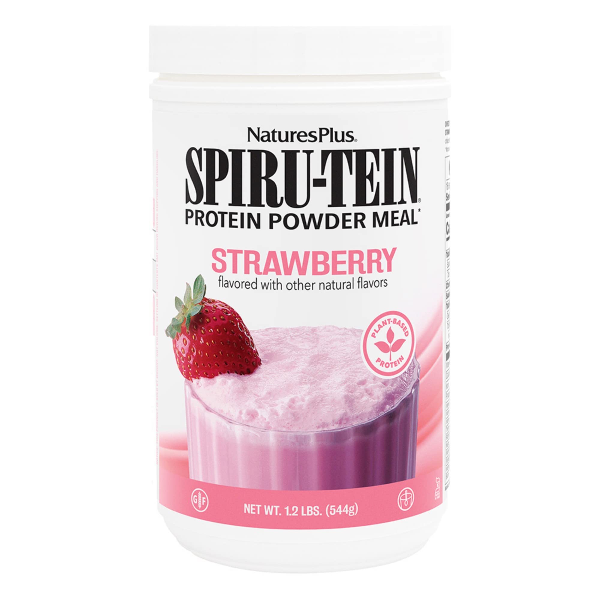 NaturesPlus SpirU-Tein Fraise — bouteille prête à boire pour un repas rapide.