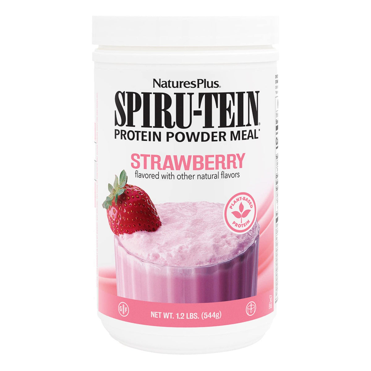 NaturesPlus SpirU-Tein Fraise — bouteille prête à boire pour un repas rapide.