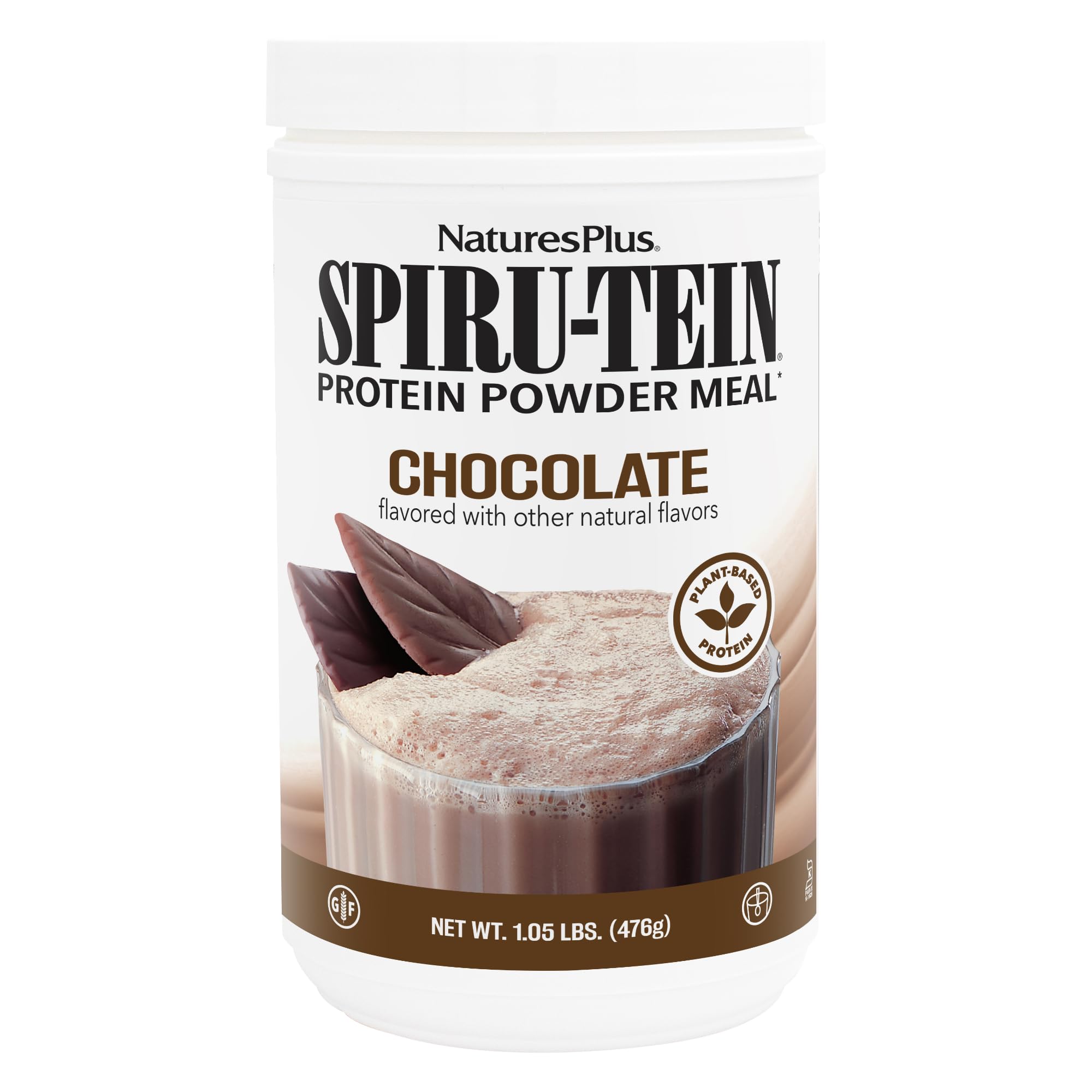 SPIRU-TEIN de NaturesPlus, poudre protéine végétale, 14 g par portion pour un shake équilibré