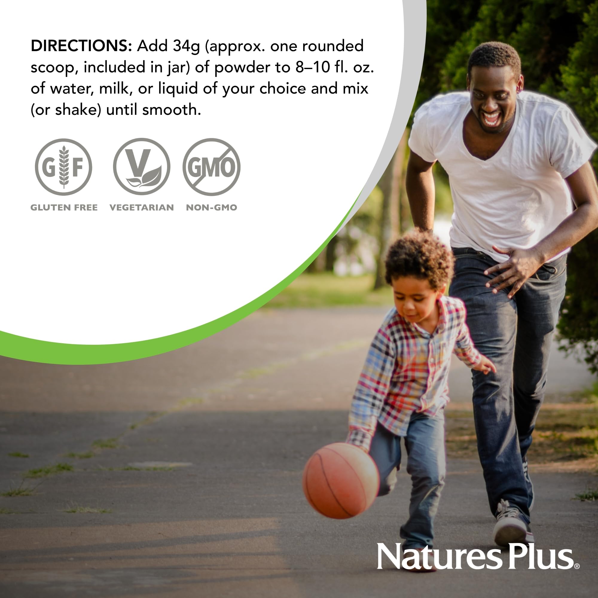 NaturesPlus SPIRU-TEIN usage quotidien, idéal pour une routine active.