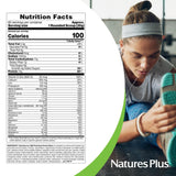 NaturesPlus SpirU-Tein Vanille, ingrédients tri-blend mis en évidence pour nutrition variée.