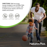 NaturesPlus SpirU-Tein Vanille, utilisation quotidienne facile pour soutenir l'apport en protéines.