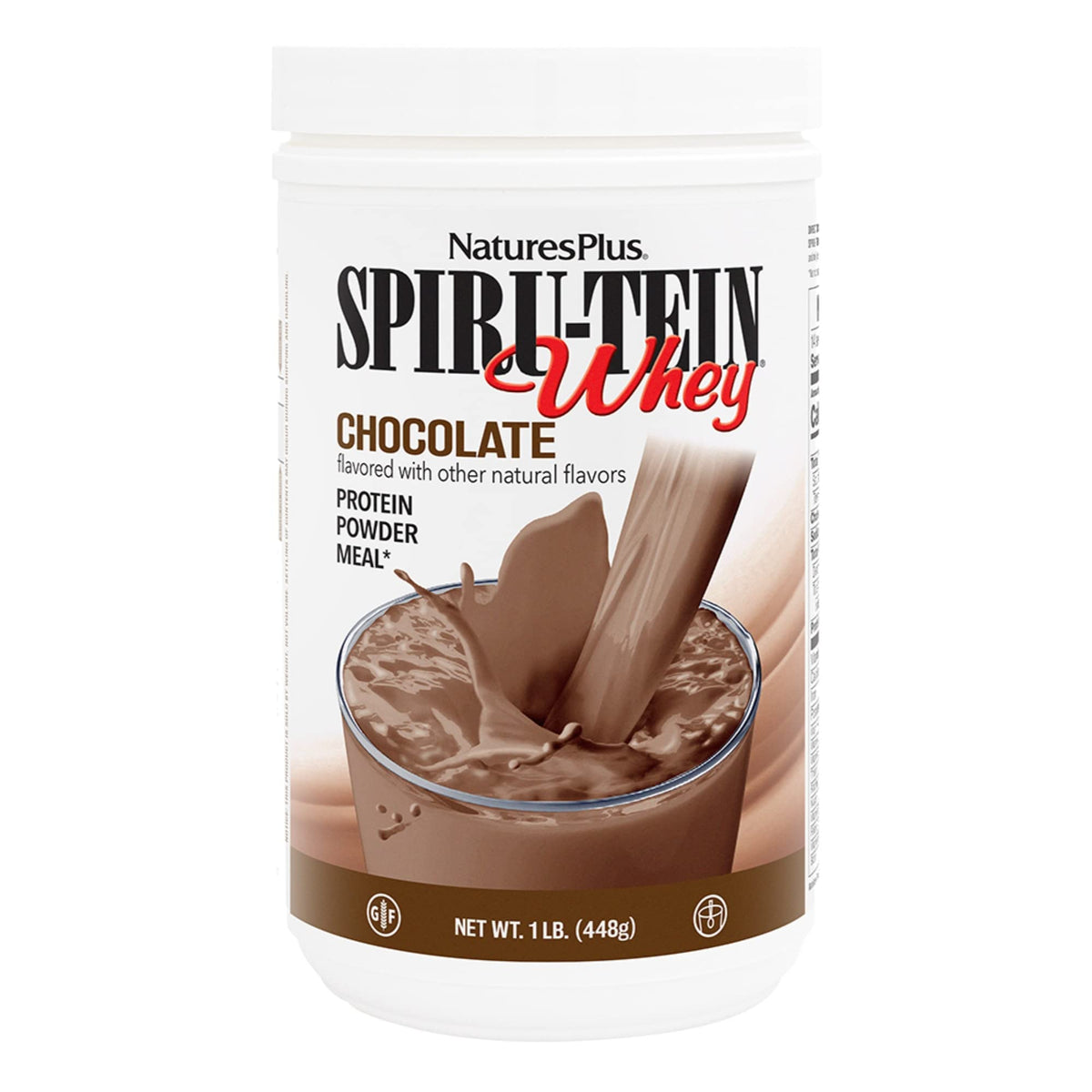 NaturesPlus SPIRU-TEIN WHEY Shake chocolat, bouteille: mélange rapide et goût riche