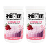 NaturesPlus SPIRU-TEIN Fraise sur emballage, pratique pour une collation protéinée rapide.