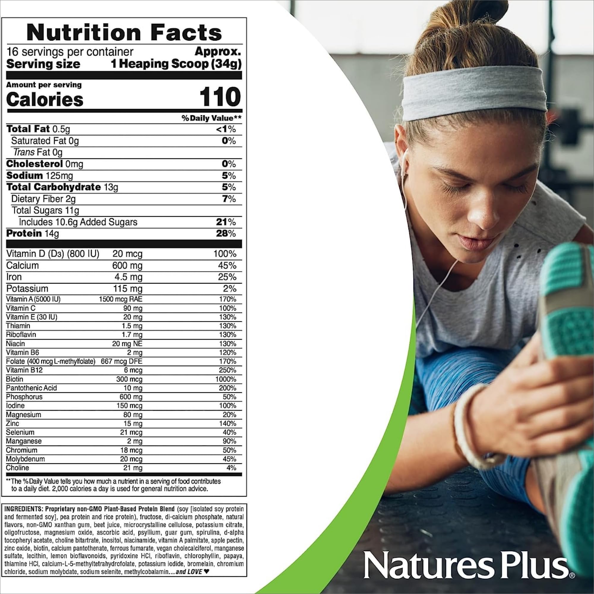 Étiquette SPIRU-TEIN Fraise met en avant protéines végétales et ingrédients variés.
