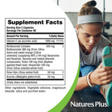 NaturesPlus Super C Complex – tableau nutritionnel et dosage clair par gélule.