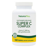 NaturesPlus Super C Complex tablettes pour soutien immunitaire et libération prolongée.