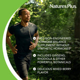 NaturesPlus T Male Liquid, étiquette végétarienne sans gluten et informations claires