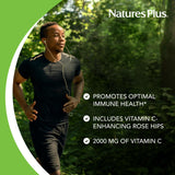 NaturesPlus Ultra-C 2000 mg - baies de rose pour enrichir la vitamine C.