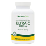 NaturesPlus Ultra-C 2000 mg – bouteille montrant les comprimés et un soutien immunitaire potentiel.