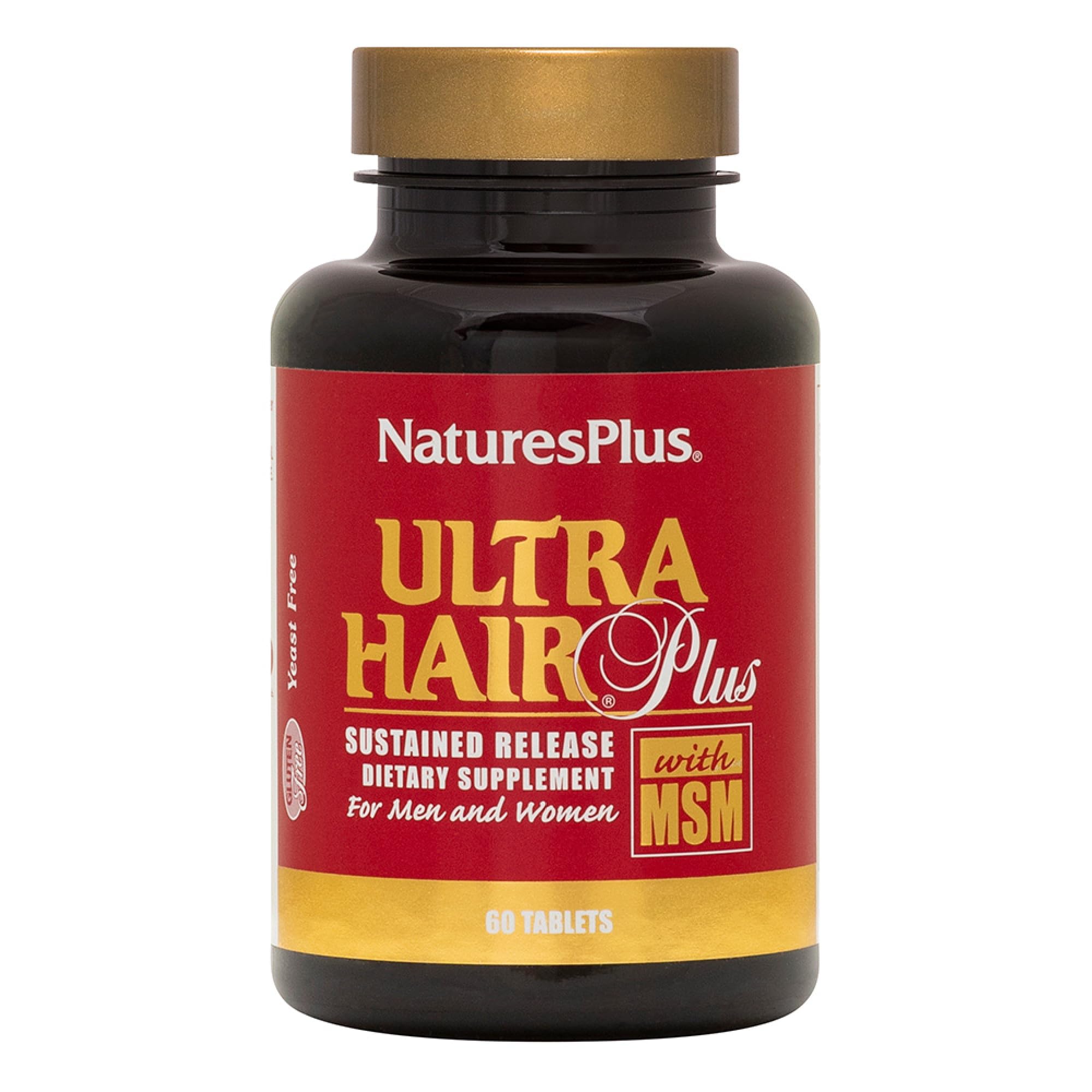 NaturesPlus Ultra Hair Plus – bouteille et comprimés, soutien potentiel des cheveux