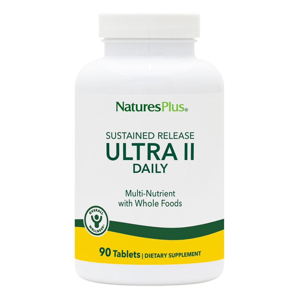 NaturesPlus Ultra II Daily – bouteille 90 tablettes, soutien nutritionnel durable pour énergie quotidienne.