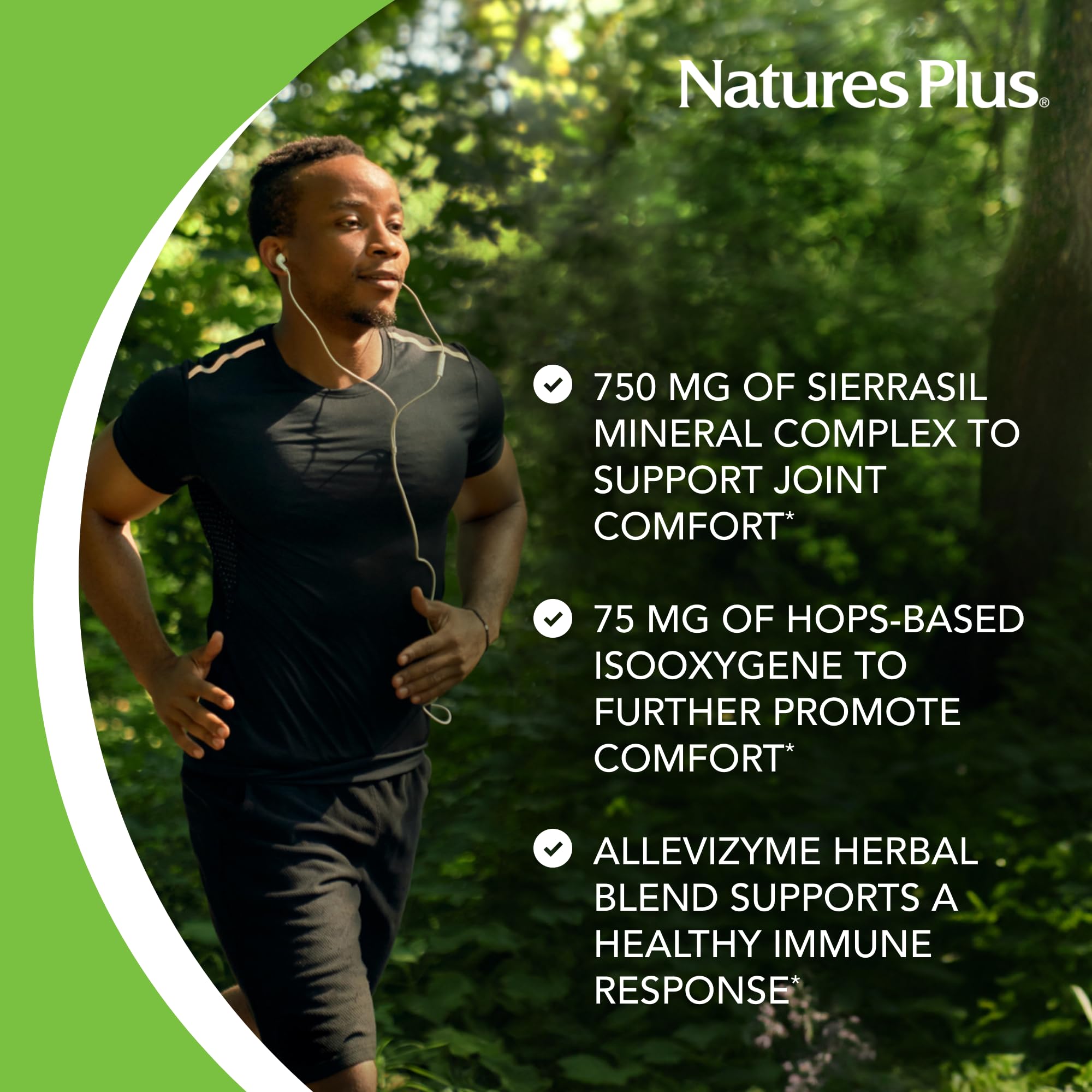 Nature's Plus Ultra InflamActin – ingrédients clés visibles comme curcuma et gingembre.