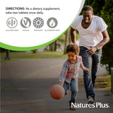 Tablettes NaturesPlus Ultra Juice Green prêtes à l'emploi, adaptées à un mode de vie végane.