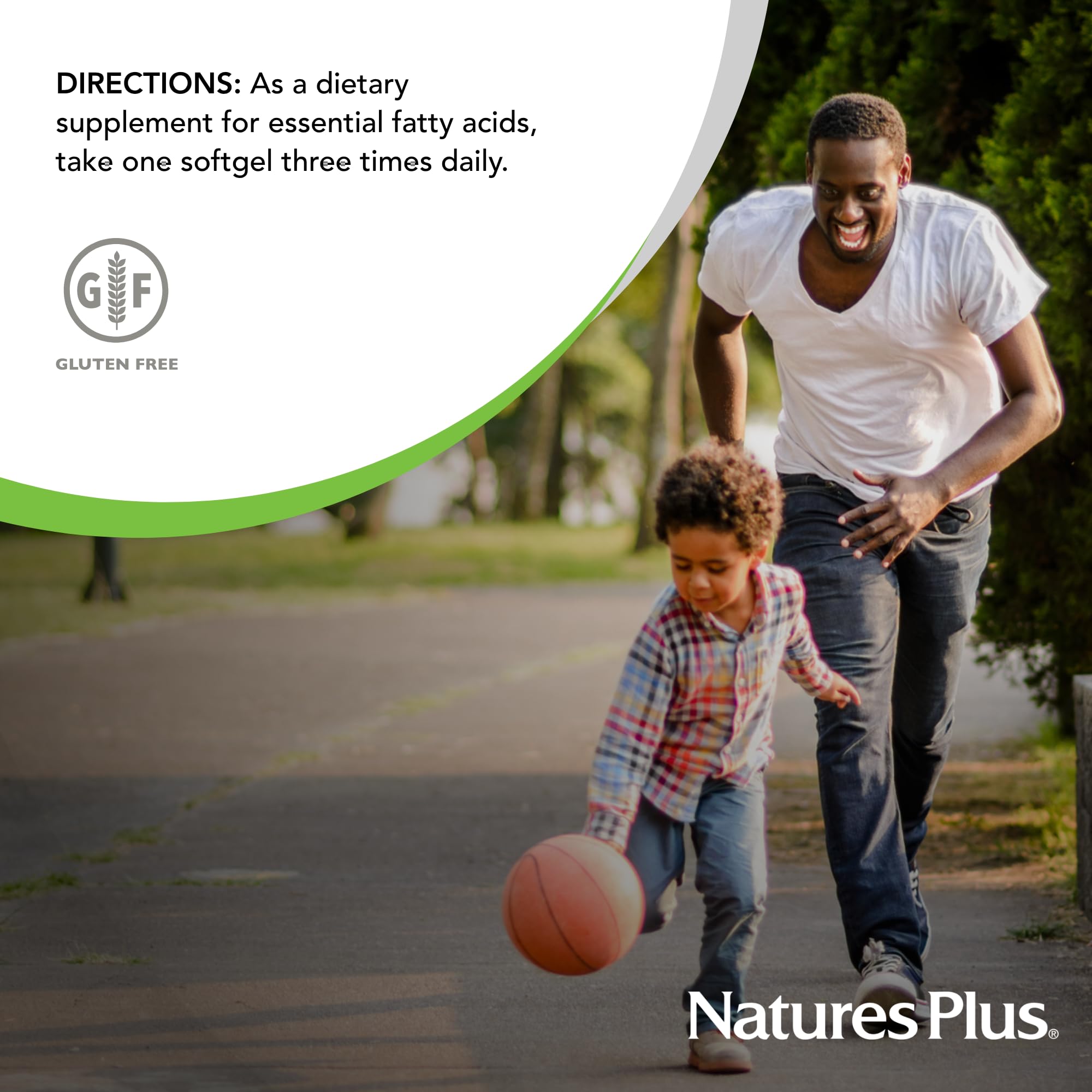 NaturesPlus Ultra Omega 3/6/9, bouteille sur table, parfait pour la routine matinale.