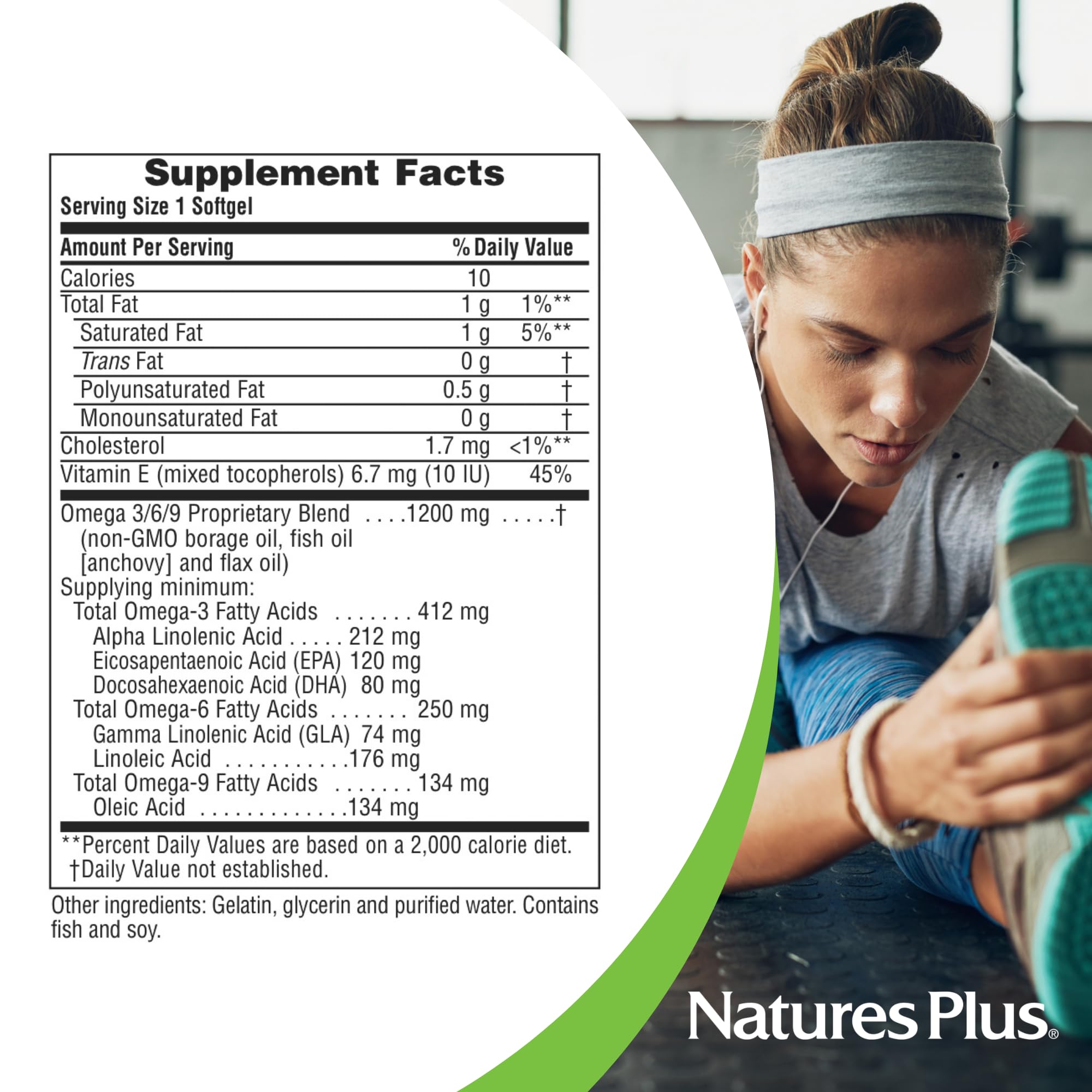 NaturesPlus Ultra Omega 3/6/9, dosage indiqué sur l’étiquette, guide pratique.