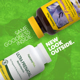 NaturesPlus Ultra Prenatal - Étiquette lisible indiquant sans allergènes.