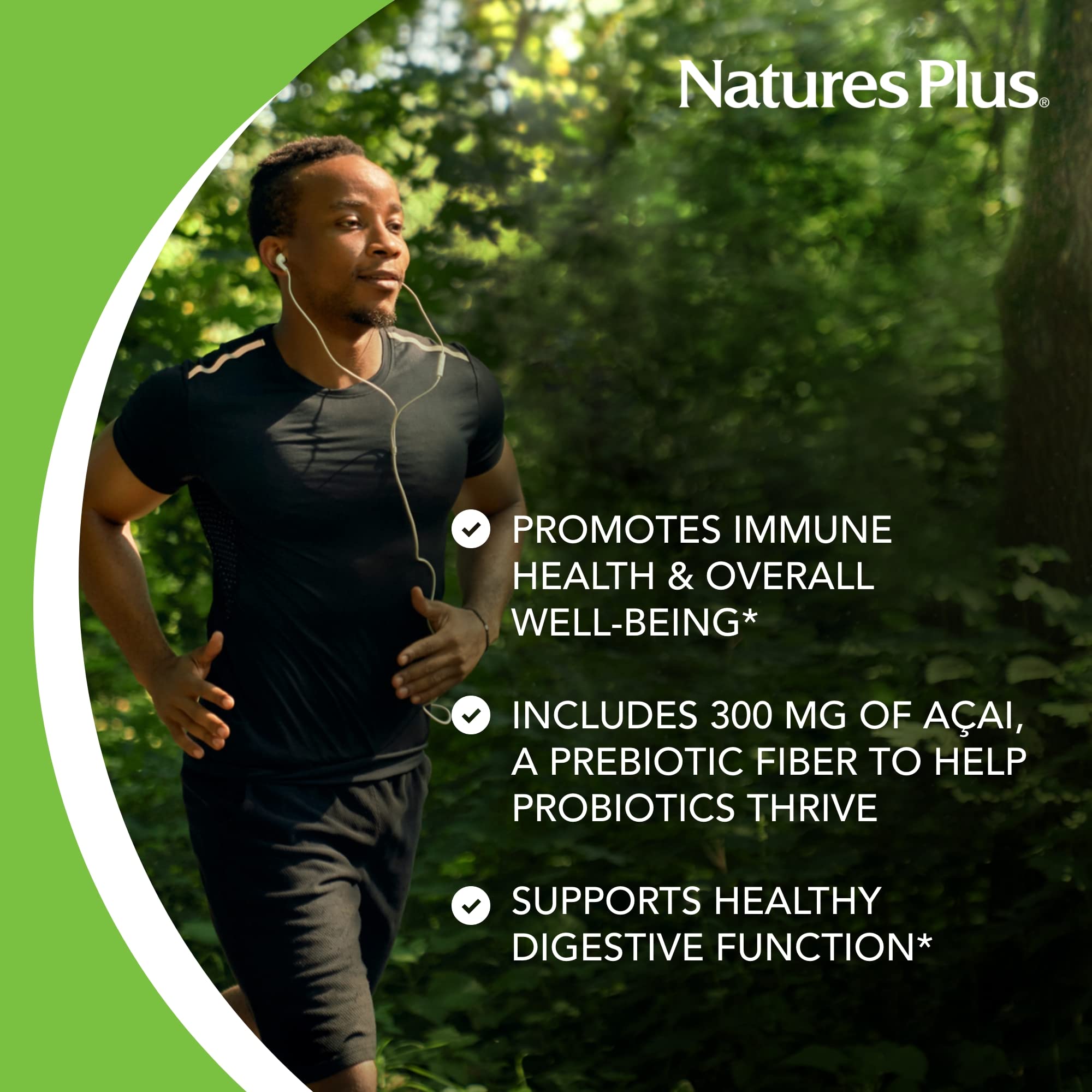 11 espèces probiotiques pour une couverture du microbiote avec NaturesPlus Ultra Probiotics.