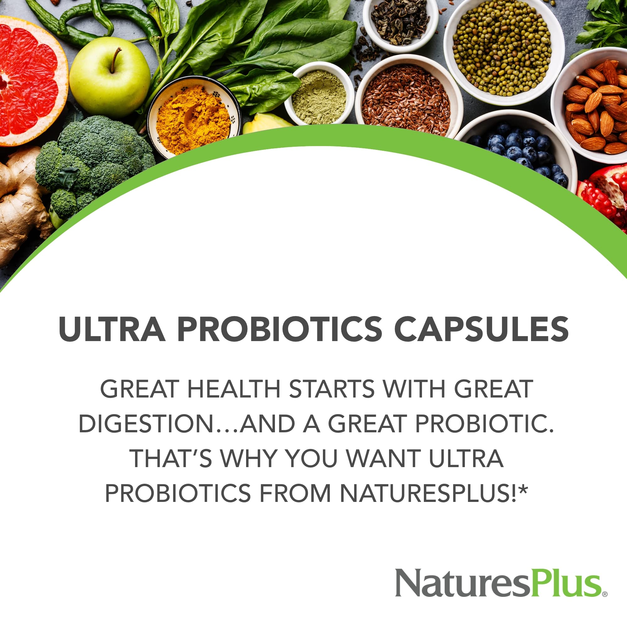 Étiquette et emballage actualisés de NaturesPlus Ultra Probiotics.