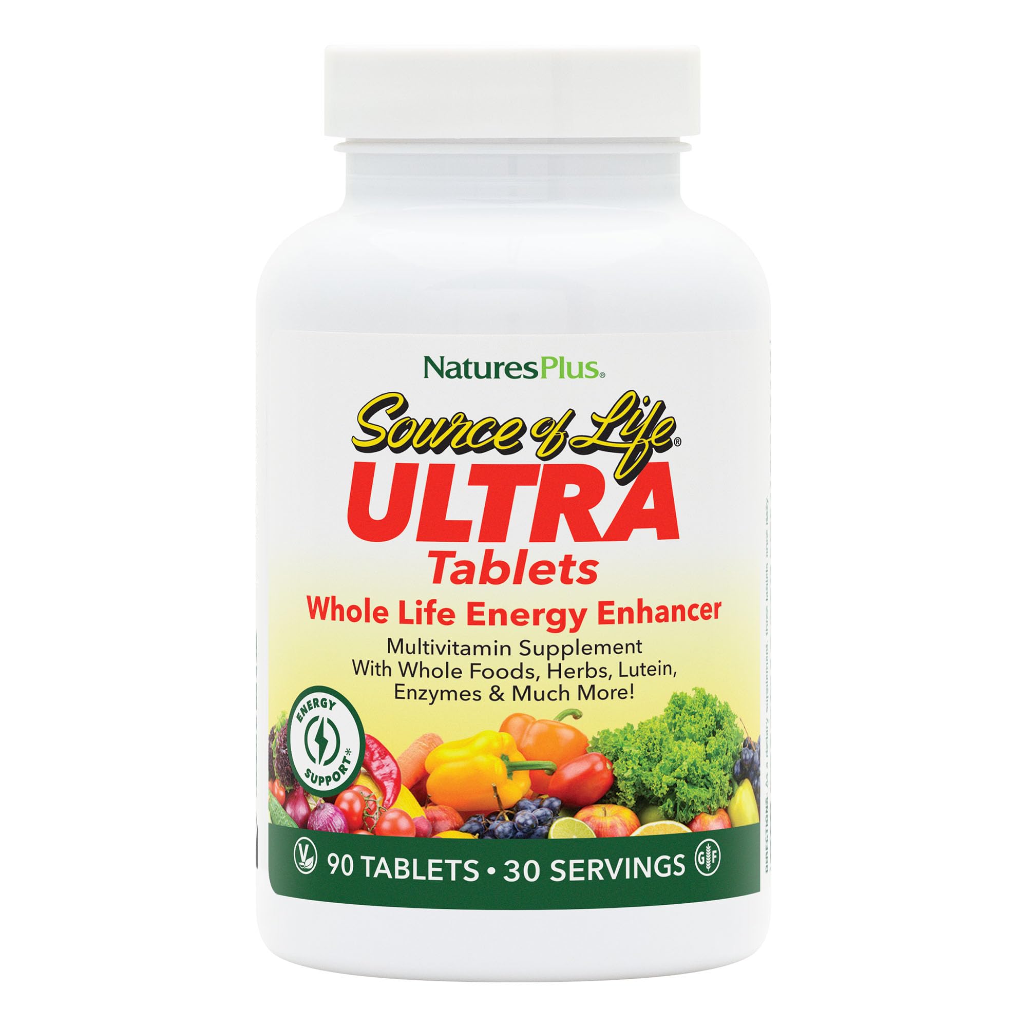 NaturesPlus Ultra Source de Vie Multivitamine — boîte 90 tablettes, soutien énergie et immunité