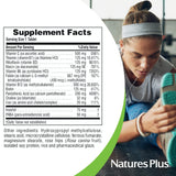 NaturesPlus Ultra-Stress avec fer, complexe B et vitamine C pour un apport nutritionnel équilibré.