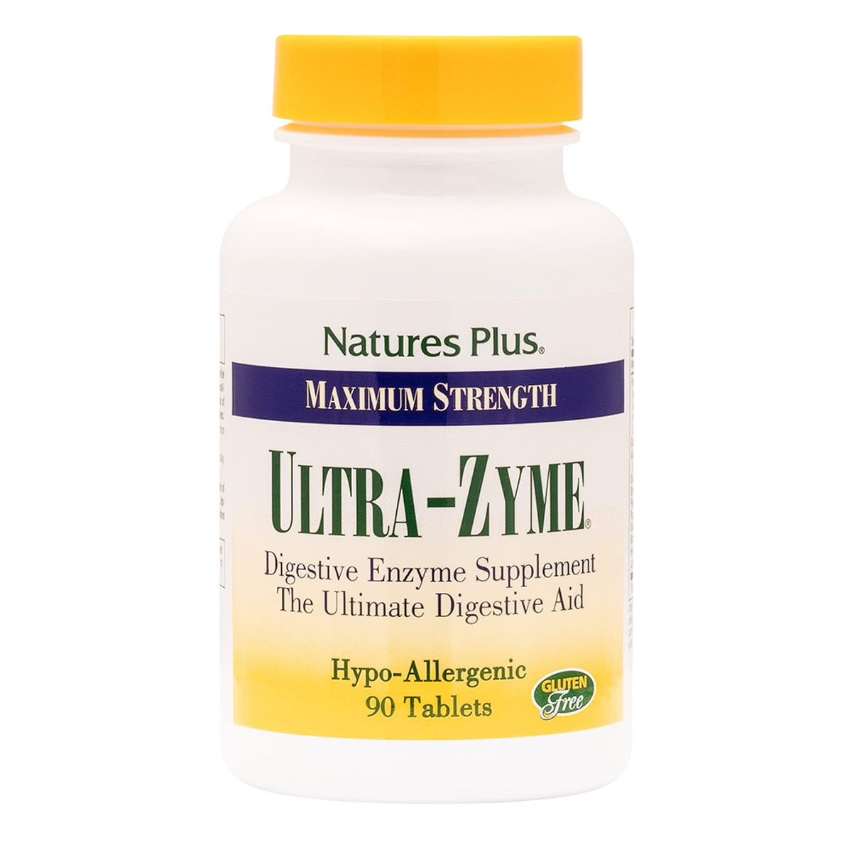 NaturesPlus Ultra-Zyme flacon comprimés 90 pièces, soutien digestif potentiel.