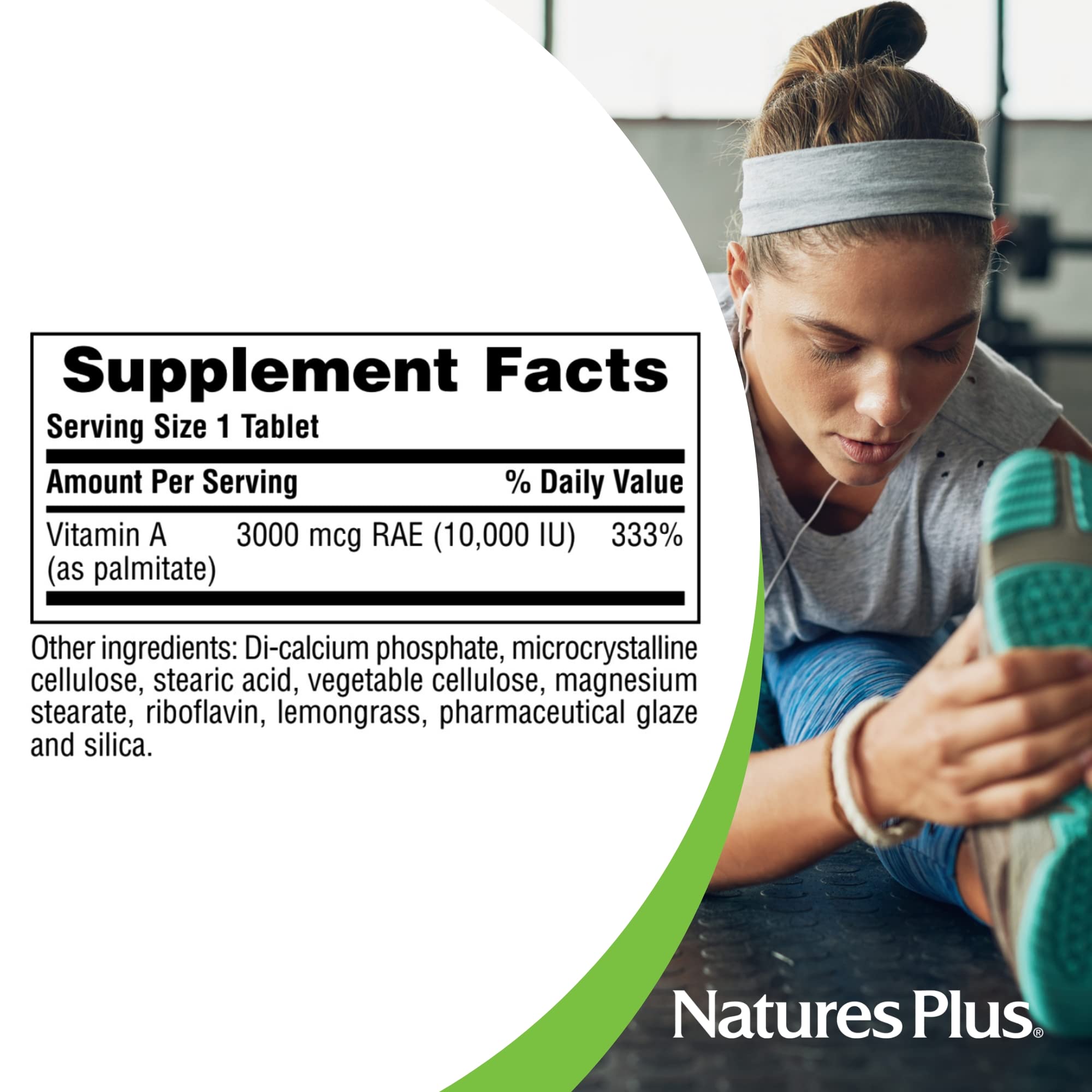NaturesPlus Vitamine A 10000 UI, emballage nouveau, design moderne et pratique au quotidien
