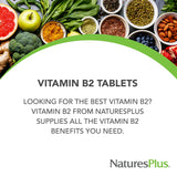 Étiquette Vitamine B2 NaturesPlus, informations nutritionnelles claires