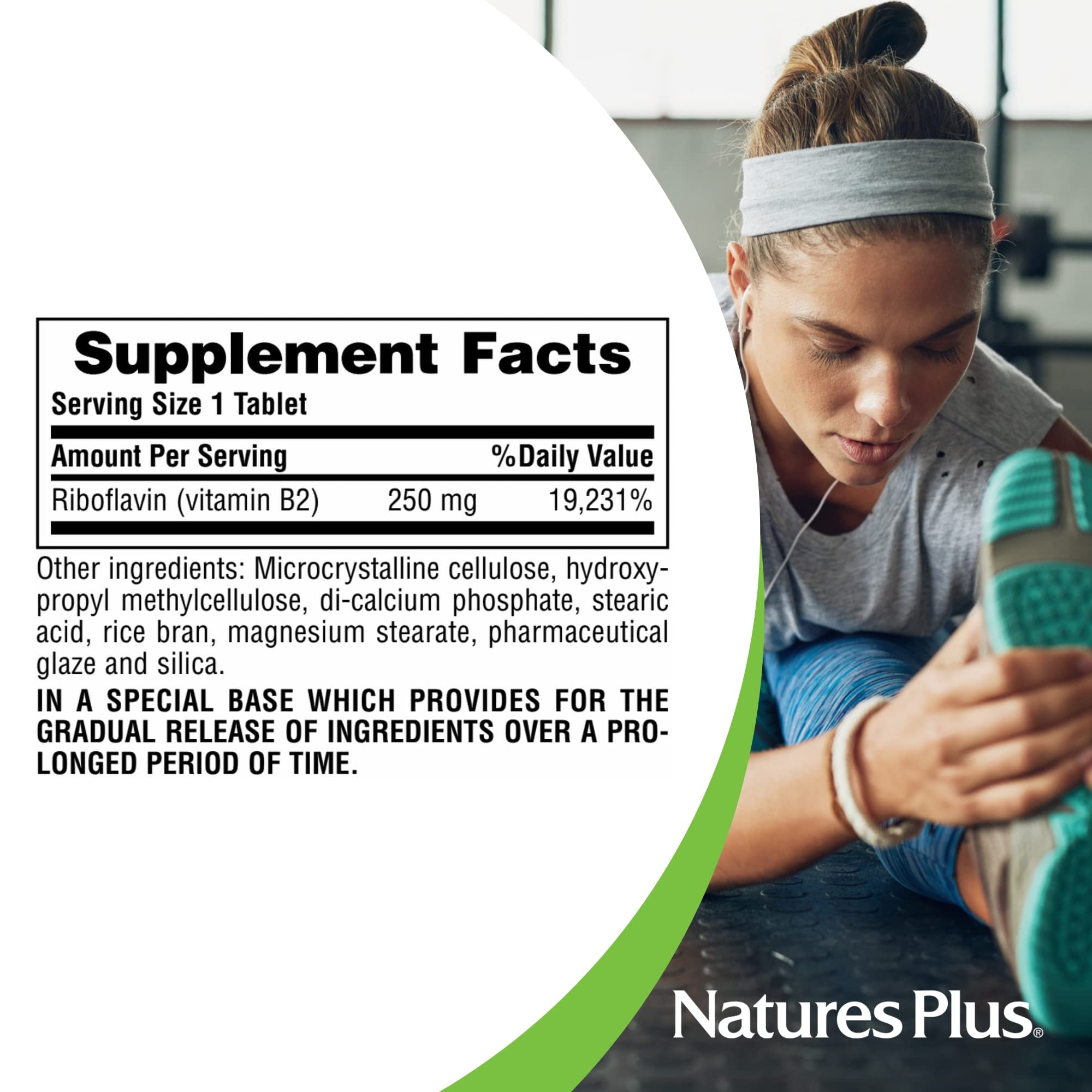 NaturesPlus Vitamine B2 – soutien des fonctions cellulaires.