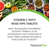 NaturesPlus Vitamin C 1000 mg Rose Hips libération prolongée, énergie soutenue.