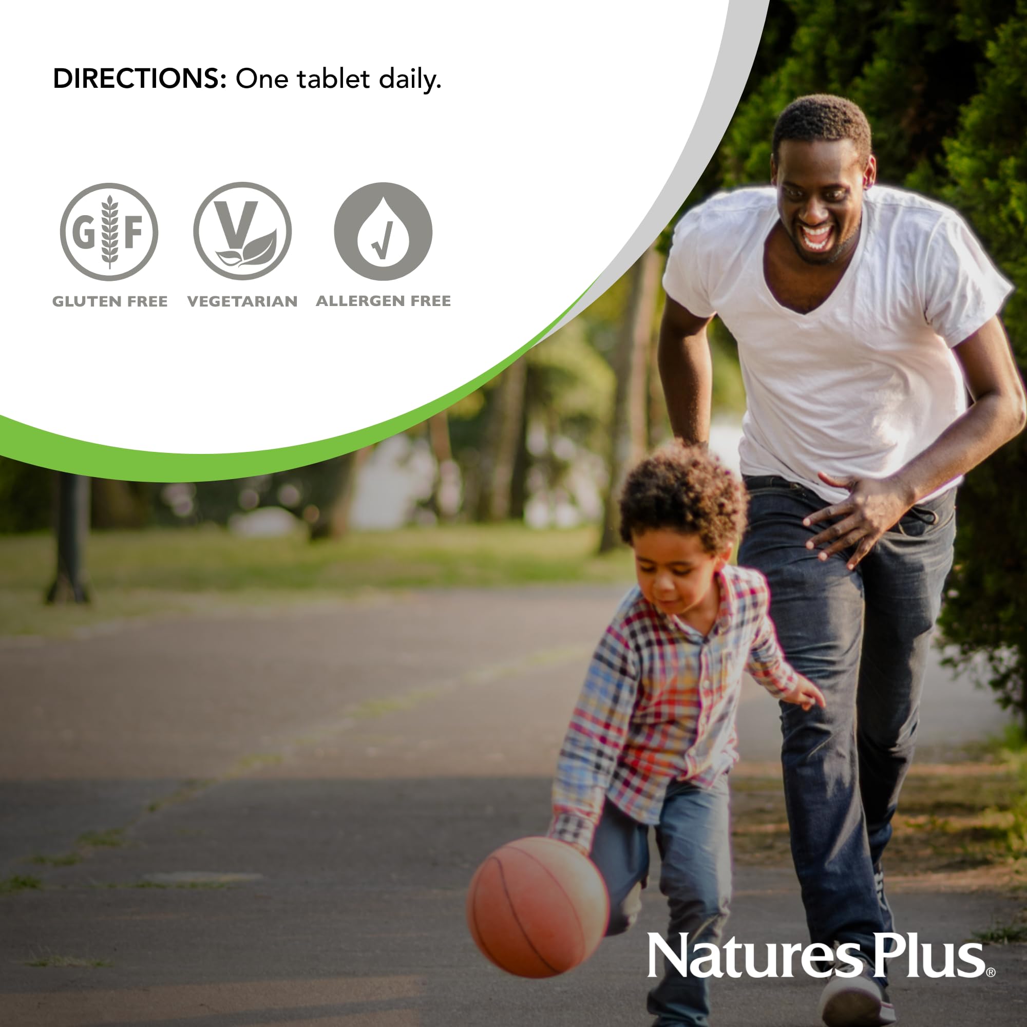 NaturesPlus Vitamine C baies d'églantier – vue rapprochée du flacon et des comprimés.