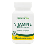 NaturesPlus vitamine E 400 UI, gelules molles pour absorption optimale