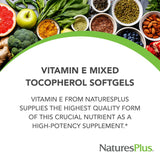NaturesPlus vitamine E 400 UI sans gluten; gelules faciles à avaler