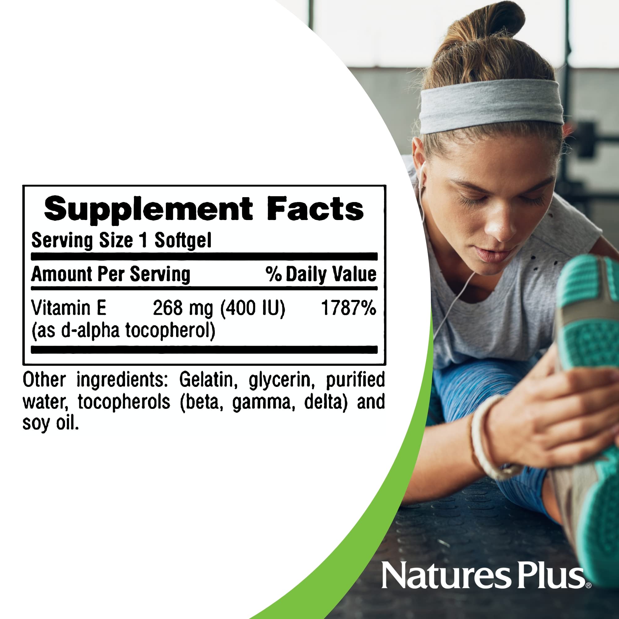 NaturesPlus vitamine E 400 UI, soutien immunitaire potentiel dans le quotidien