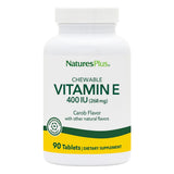 NaturesPlus Vitamine E 400 UI goût Caroube, gomme facile à mâcher.