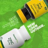 NaturesPlus Zinc 10 mg, flacon, forme chelate pour meilleure assimilation.
