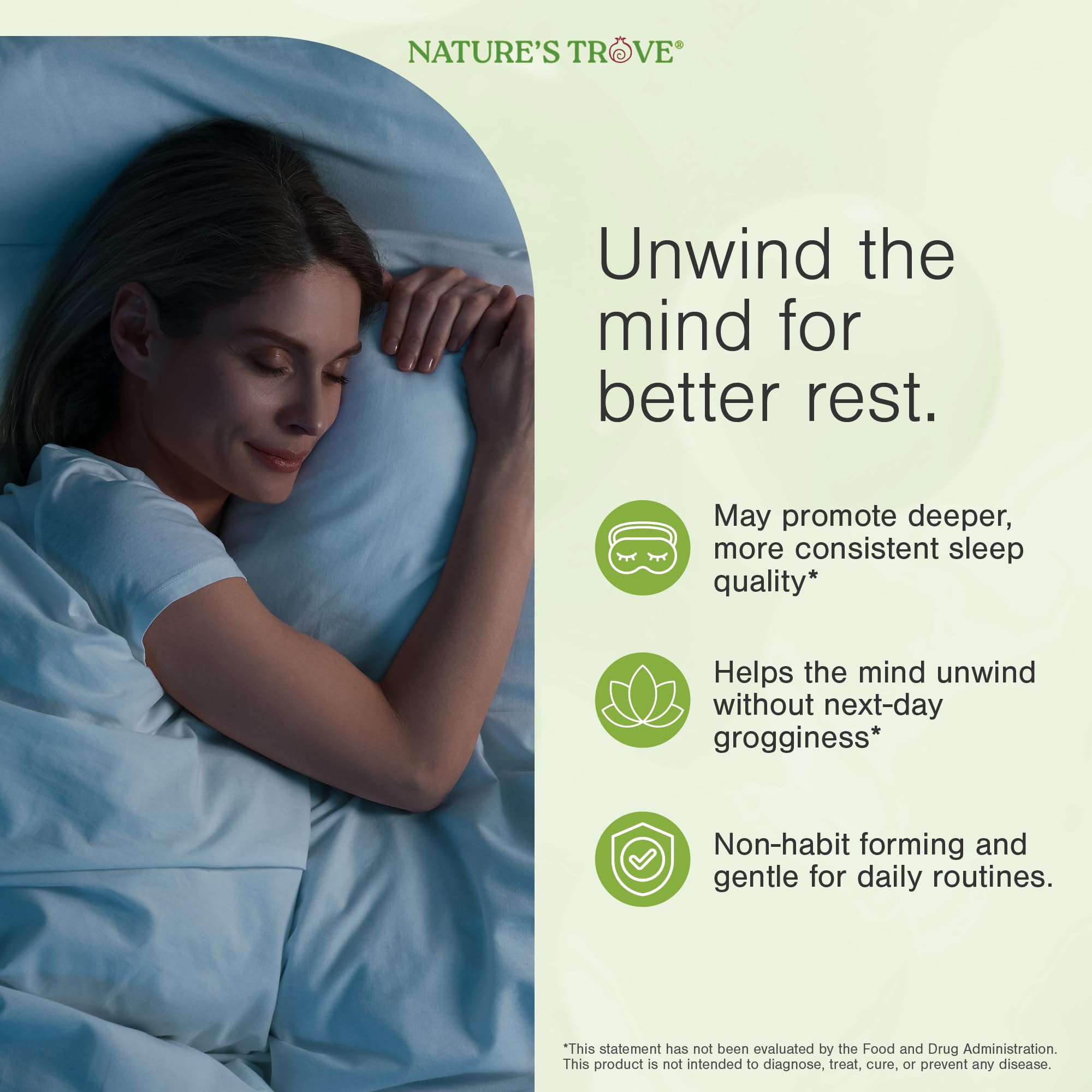 Nature's Trove L-Theanine, sceau qualité et certifications rassurantes.