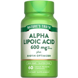 Nature's Truth Bouteille avant: acide alpha-lipoïque 600 mg pratique au quotidien.