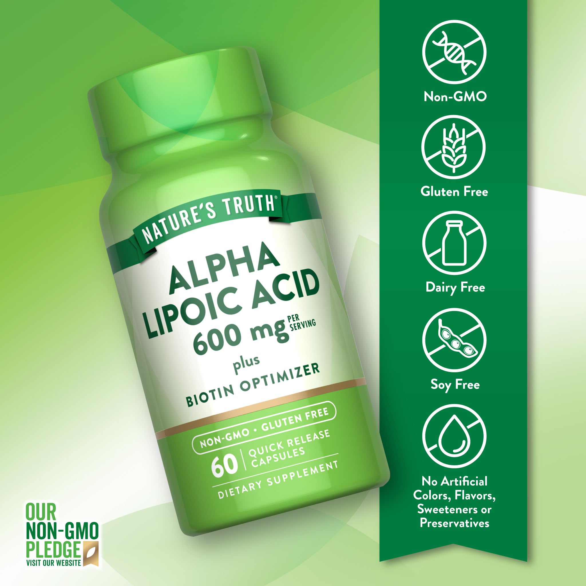 Nature's Truth Capsules aperçu: capsules faciles à avaler avec libération rapide.