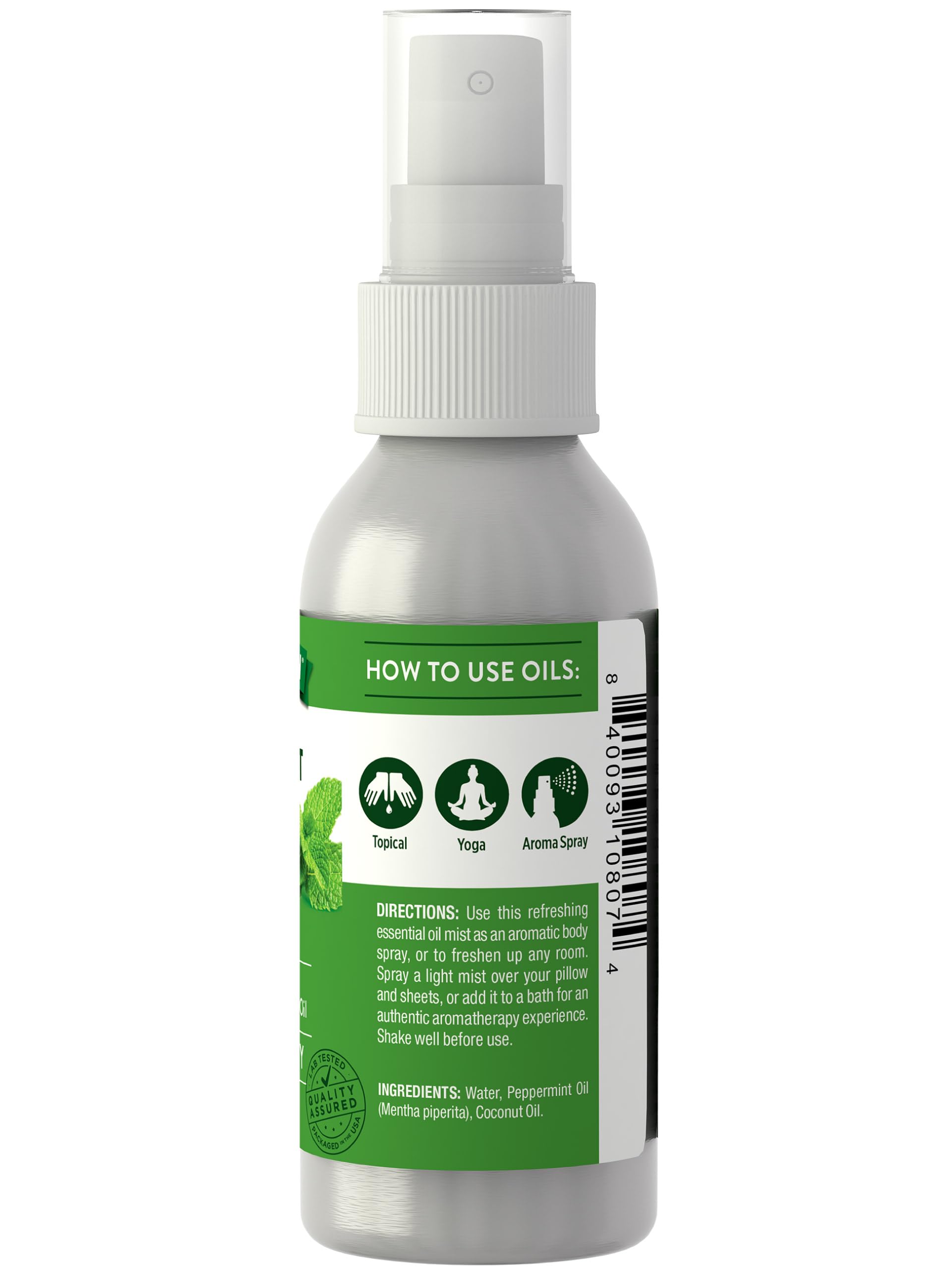 Nature's Truth menthe poivrée spray emballage clair pour bain relaxant