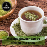 Moringa Naturevibe Botanicals, poudre riche en protéines et fer.