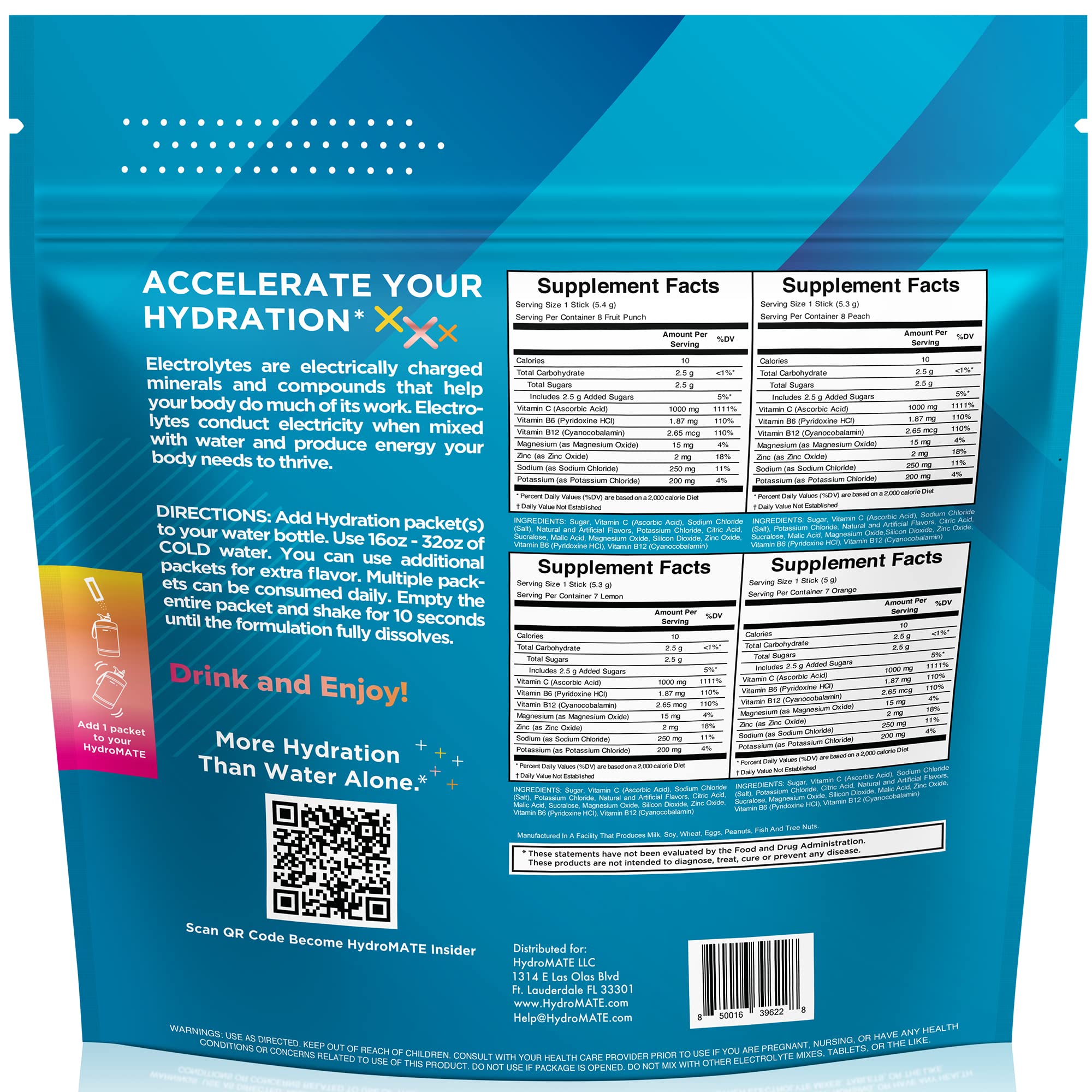 HydroMATE NatureWorks: sachets voyage portable, hydratation où que vous soyez