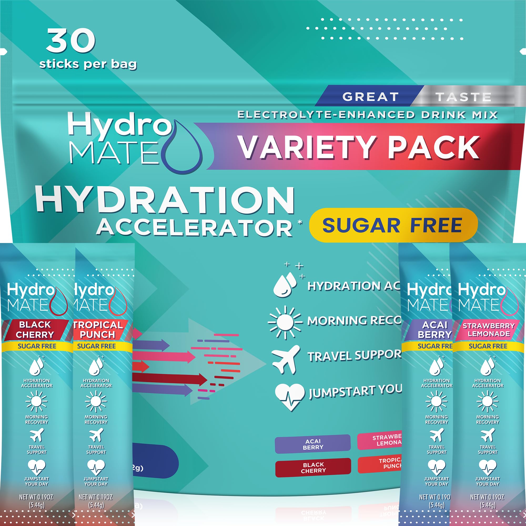 NatureWorks HydroMATE sticks d'hydratation rapide pour l'entraînement.