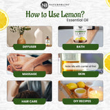 NaturoBliss huile citron: diffuseur aromathérapie pour ambiance rafraîchissante.