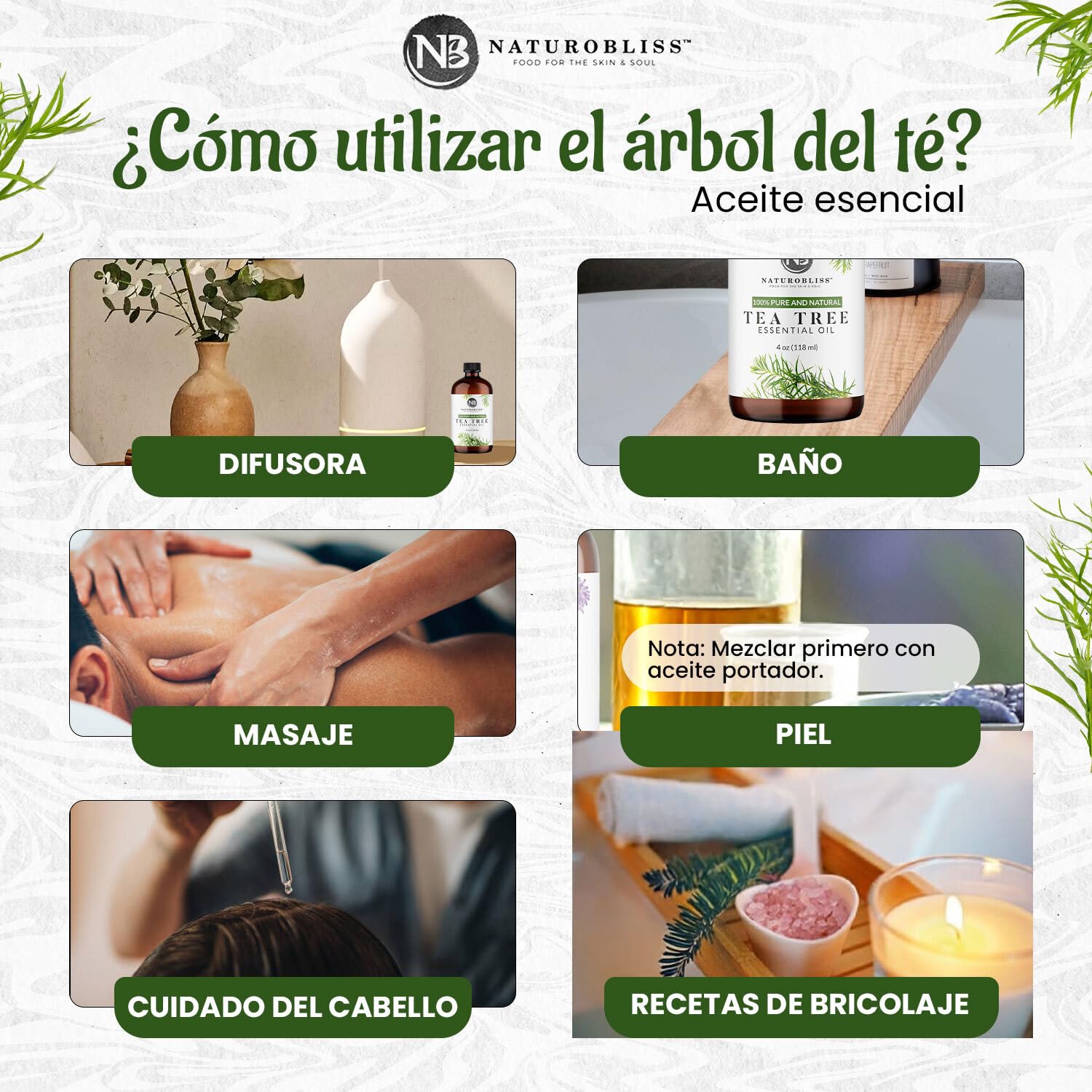 NaturoBliss Tea Tree — diffusion quotidienne simple et efficace.