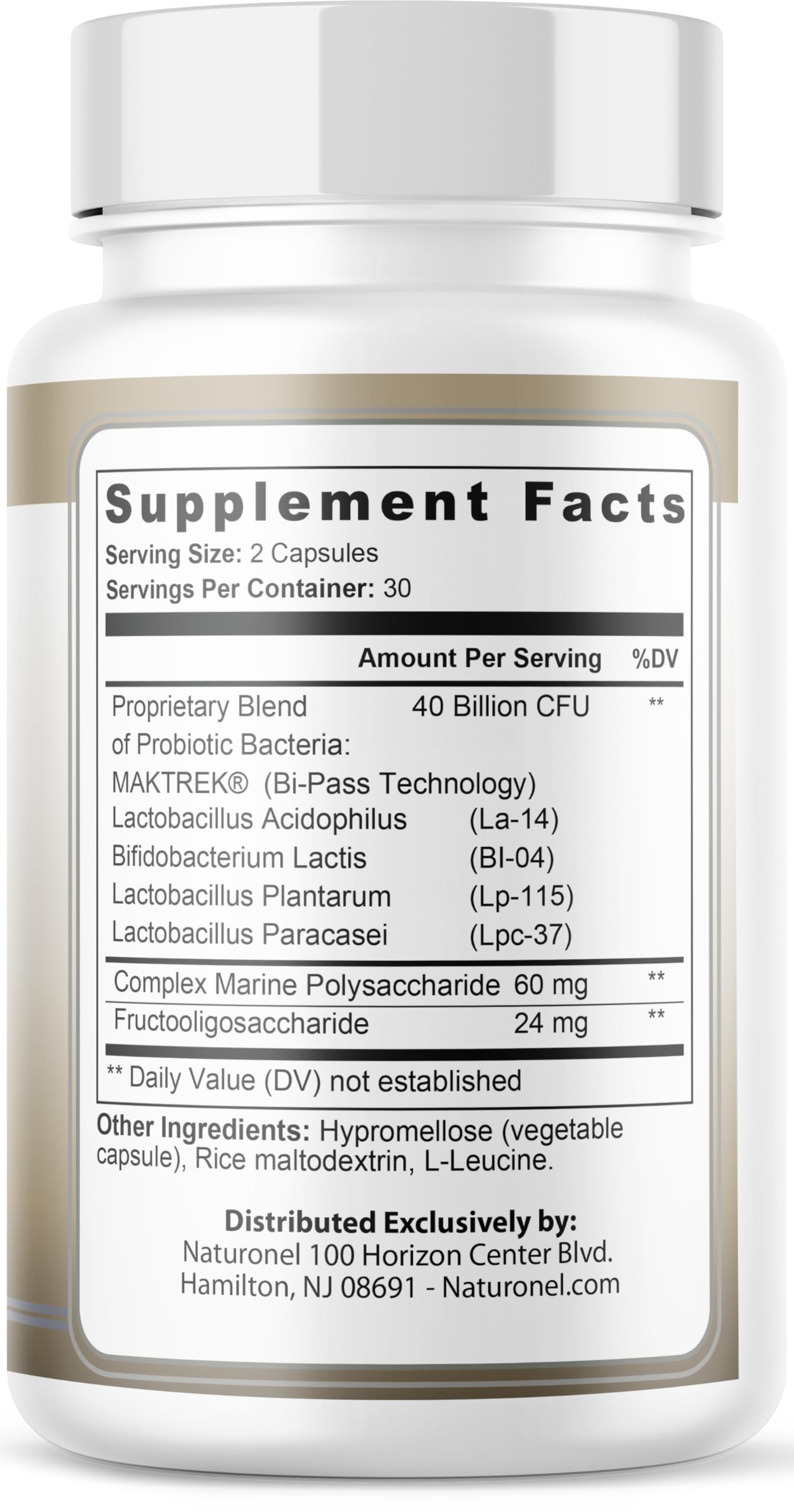 Naturonel Complete Gut Restore – etiquette-produit, détails des bénéfices et ingrédients.