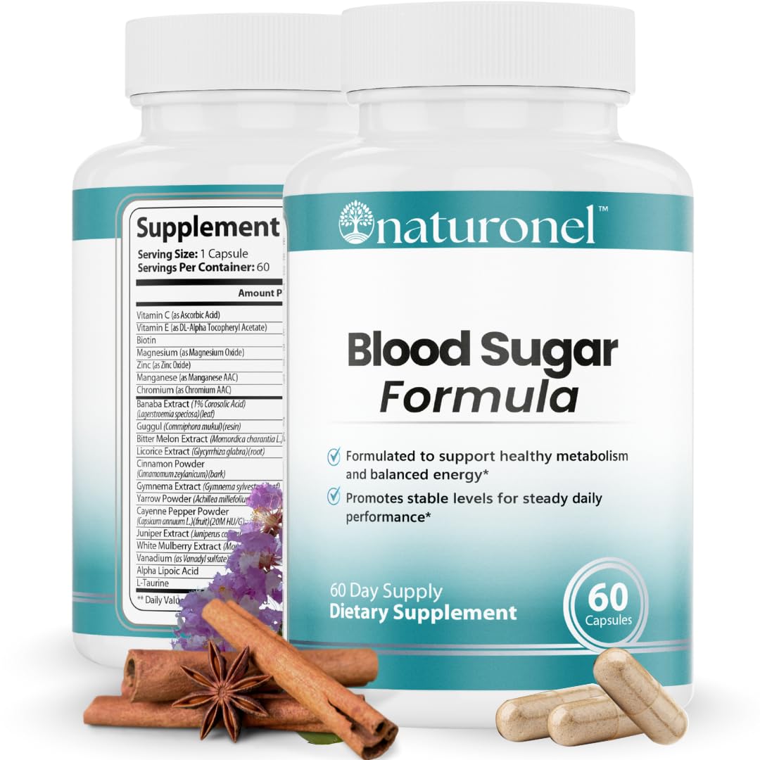 Naturonel Formule SucreSanguin – flacon de capsules pour un soutien quotidien