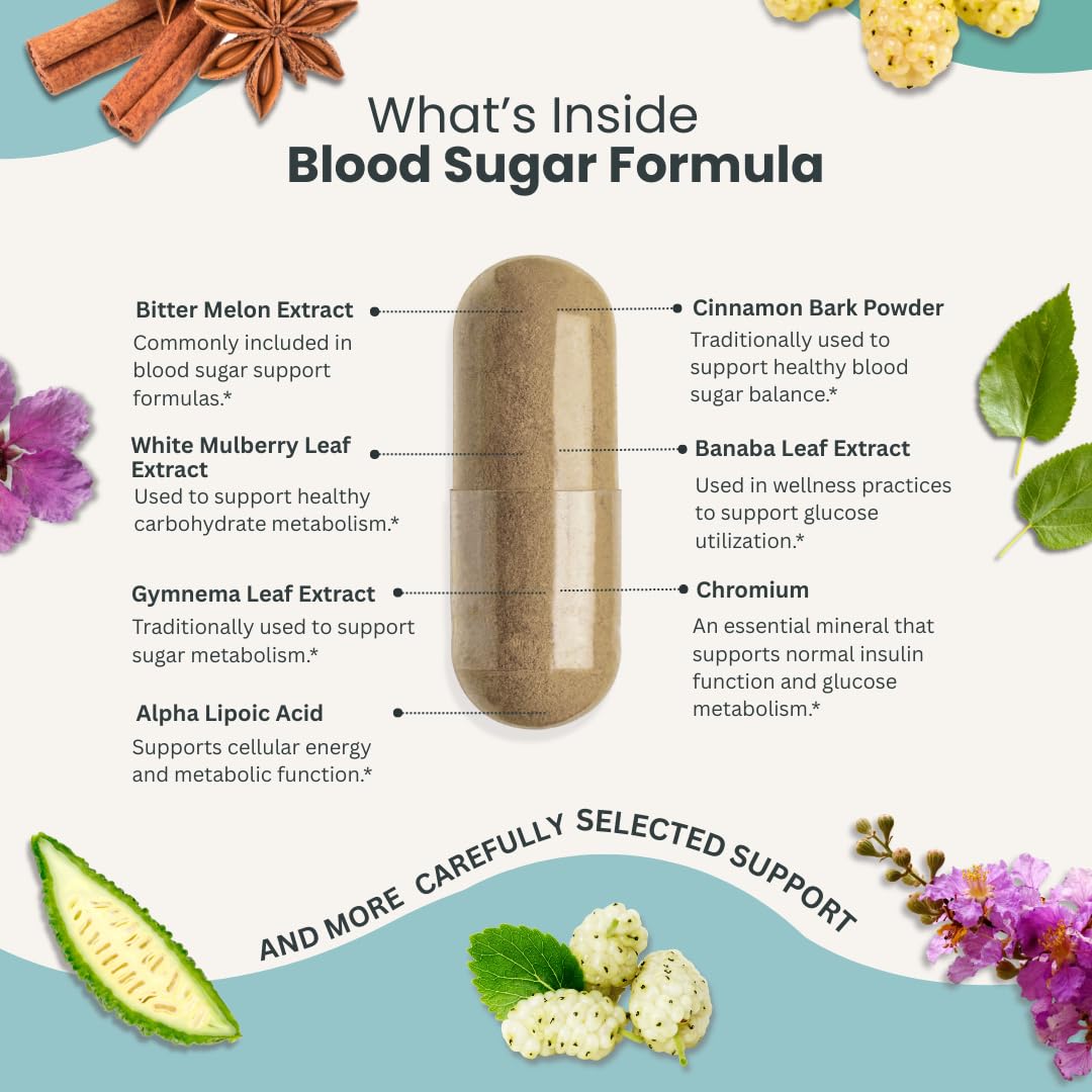 Naturonel Formule SucreSanguin – étiquette montrant les ingrédients naturels