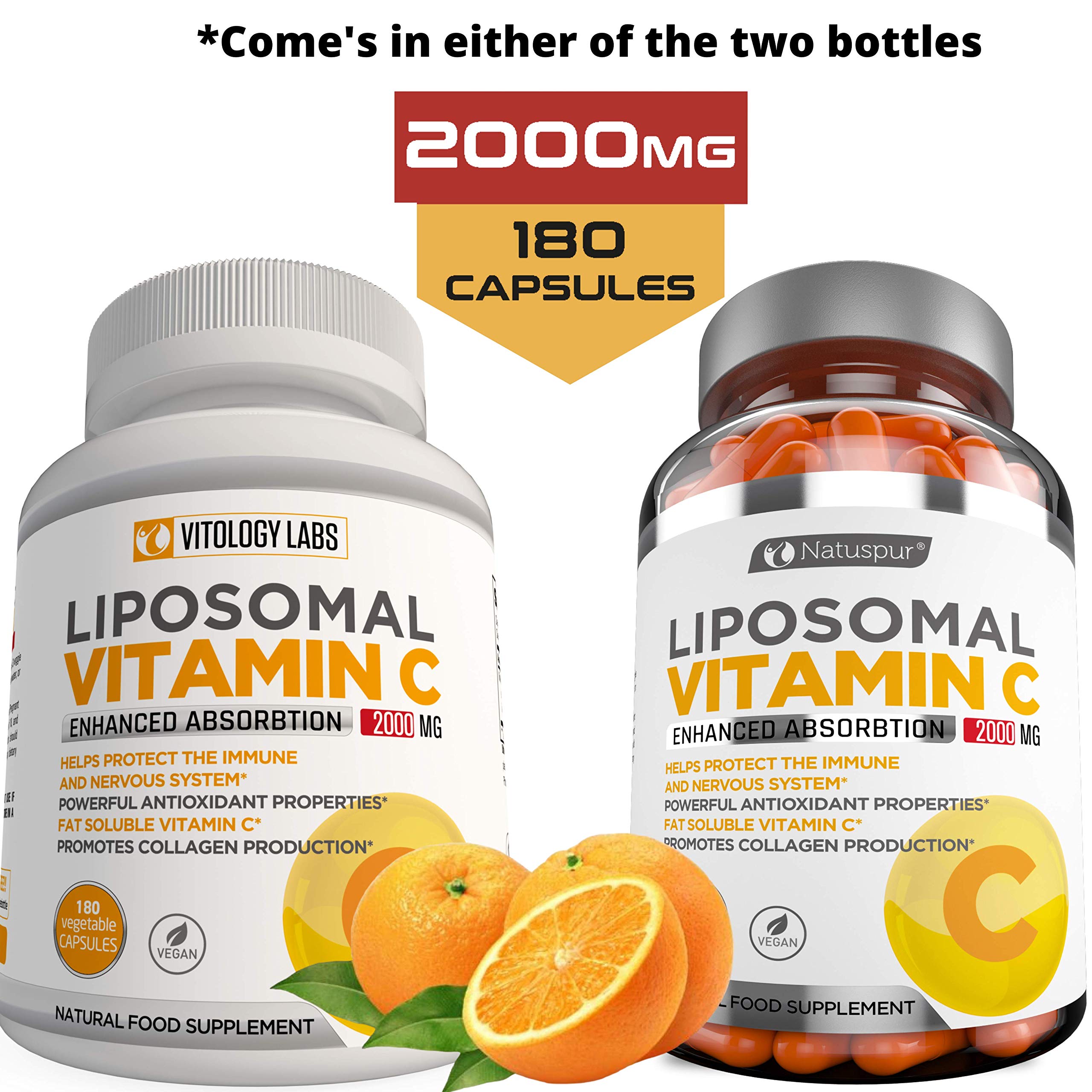 Verre d’eau avec Natuspur Vitamine C liposomale 2000 mg, verre d’eau, pour une prise simple.