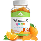 Gommes Natvites Vitamine C en bouteille pour le soutien immunitaire potentiel des enfants.